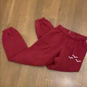Red lazy pants size large hardly worn